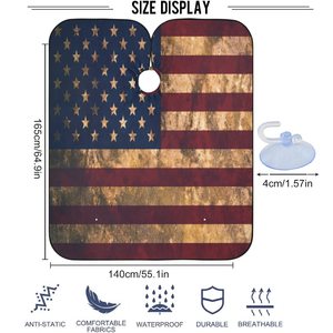 Capa Profesional para Barbería, Capa Impermeable de Poliéster para Corte de Cabello, con Cierre de Broche Negro y Estampado Personalizado por Sublimación - Product Image 3