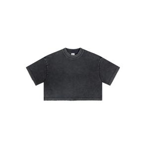 2026 New Colors 100% Cotton Washed Vintage <b>Distressed</b> Ripped T-shirt Men Women Oversized Streetwear Cropped <b>Top</b> Summer Quick Dry - Product Image 3