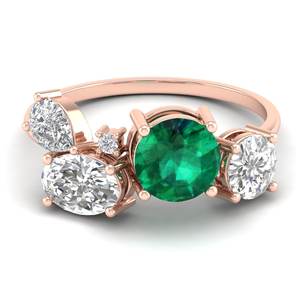 แหวนเงินแท้ 925 ประดับมอสซาไนต์ทรงกลม 2.6 กะรัต รูปทรงมรกต ของขวัญครบรอบสำหรับผู้หญิง REYES ดีไซน์เฉพาะตัว - Product Image 1