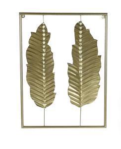 Modern Brass <b>Leaf</b> <b>Wall</b> Art Framed <b>Decorative</b> Design Gold Finish Metal Handmade Home <b>Decoration</b> - Product Image 5