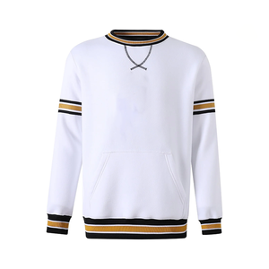 Sweat-shirt à col rond en chenille blanc Alpha personnalisé 202, avec logo brodé, pour organisation grecque, vêtements de groupe, vente en gros, approvisionnement en vrac - Product Image 1