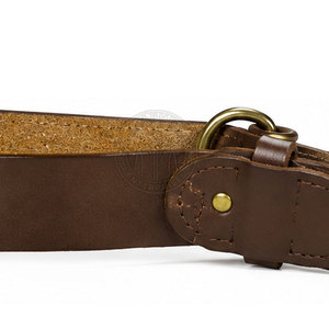 เข็มขัดหนังแท้แบบ Sam Browne ราคาส่ง พร้อมหัวเข็มขัดเหล็กผิวเรียบ สไตล์ลำลอง - Product Image 5