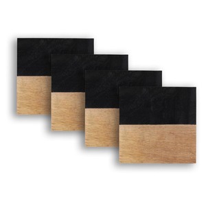 Handmade Wooden Drink Coasters Reusable Table Protector for Coffee Tea and Wine Glasses at Best Price - Product Image 1