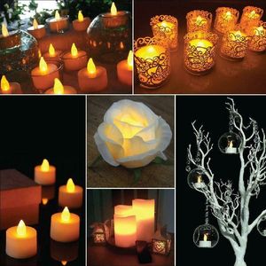24x Candele LED a Batteria Effetto Fiamma Tremolante, Senza Fiamma Reale, per Forniture Promozionali per Feste - Product Image 1