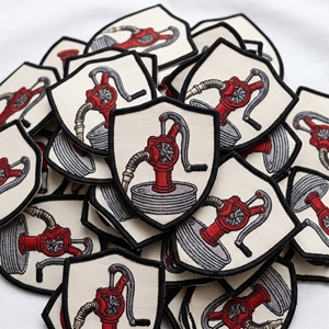 Patch personnalisé en gros pour pompe à fût, transfert manuel de carburant, applique pour fût, badges Merrow - Product Image 1