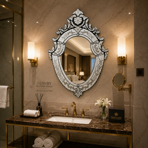Espejo Decorativo de Pared de Estilo Barroco Veneciano Premium |   Espejo Decorativo con Marco Tallado Ornamentado Vintage para Decoración de Interiores de Lujo - Product Image 5