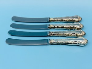 Juego de Cuchillos para Mantequilla Sheepsfoot, 4 Piezas, Hoja de Acero Inoxidable de Borde Recto, Mango Decorado, Utensilio de Cocina - Product Image 2