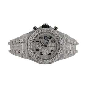 Luxury <b>Iced</b> <b>out</b> Men's <b>Watch</b> with Moissanite Round Cut Diamond Steel Case Hip Hop Collection Japan Movement Diamond <b>Watch</b> - Product Image 1