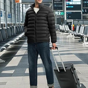 Chaqueta Acolchada Ligera Personalizada para Hombre, Resistente al Agua, con Capucha Desmontable, para Viajes, Senderismo y Esquí - Product Image 6