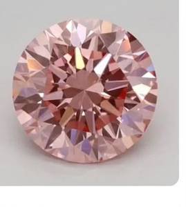 Diamant rose créé en laboratoire Gulrez Gems, 4 mm, forme ronde, clarté VVS, 0,57 carat, diamant en vrac pour la fabrication de bijoux - Product Image 6