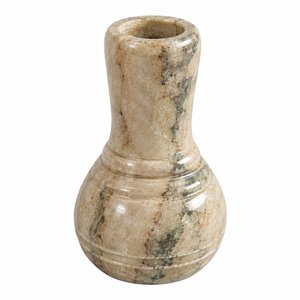 Porte-bougie sculptural en marbre blanc en forme de champignon, support à bougie conique, décoration moderne en marbre, centre de table en pierre - Product Image 4