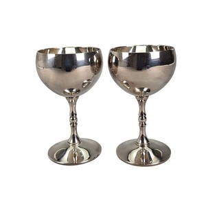Factory Direct Modern Style Silver <b>Wine</b> <b>Goblet</b> Fluted Antique Silver Plated Chalice For Luxury Barware And Wedding Gift On Sale - Product Image 2