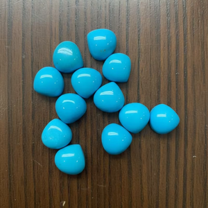 Nueva llegada: Cabujón de turquesa Natural Sleeping Beauty en forma de corazón, de la mina de Arizona, piedra preciosa suelta para joyería al por mayor, proveedor con MOQ. - Product Image 1