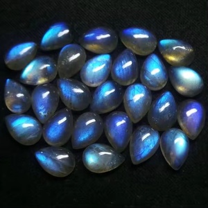 Cabujones de Labradorita Azul Natural de 6x9mm, Lisos, Pulidos, en Forma de Pera, Gemas Sueltas al por Mayor, Directo del Fabricante, Suministro Regular - Product Image 1