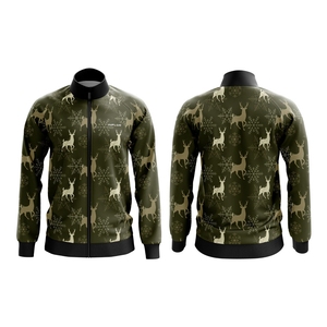 Chaqueta Bomber para Hombre INDEX, Color Verde Oliva, con Estampado de Copos de Nieve, Cuello Alto, Cierre de Cremallera, Ropa Deportiva Casual de Invierno - Product Image 3