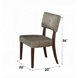 Ensemble de 2 chaises de salle à manger en tissu gris Drake et finition expresso - Product Image 3