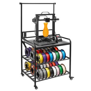 3-Tier 3D <b>Printer</b> <b>Stand</b> Premium 3D <b>Printer</b> Filament Storage Rack with Wheel Cart Spools Holder for Efficient Filament Management - Product Image 1