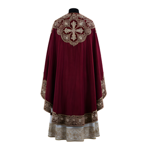 Ensemble de vêtements de prêtre orthodoxe brodés sur mesure ShineWays Enterprises, qualité supérieure, logo personnalisé, croix or et marron, pour adultes - Product Image 3