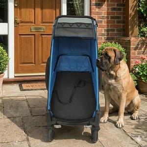 KS-6200 3 in 1 Aluminum Alloy Dog Bike <b>Trailer</b> & Pet Stroller with Independent Suspension Lightweight Design 8" EVA Swivel - Product Image 2