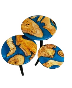 Mesa de resina epoxi de madera de alta calidad, muebles Vintage, resina multicolor de madera, mesa de comedor de resina de lujo, muebles de sala de estar - Product Image 1