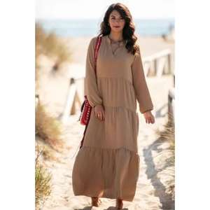 ชุดเดรสยาวทรงเอสำหรับผู้หญิงไซส์ใหญ่ สไตล์ลำลอง แขนกุด เหมาะสำหรับวันหยุดฤดูร้อน ใส่ไปเที่ยวชายหาดได้ - Product Image 6