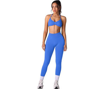 Conjunto de Yoga de Alto Impacto para Mujer: Sujetador Deportivo de Cintura Alta para Entrenamiento Intenso, de Nylon y Spandex con Soporte - Product Image 1