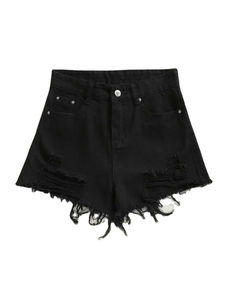 New Arrival Women Summer High Waisted <b>Mini</b> Denim Shorts Tummy Control Denim Cuff Denim Shorts - Product Image 5