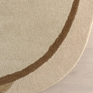 Modern Irregular Shape Beige Brown <b>Abstract</b> Handmade Rug Hand-Tufted Decorative Area Carpet for Living Room Decor - Product Image 3