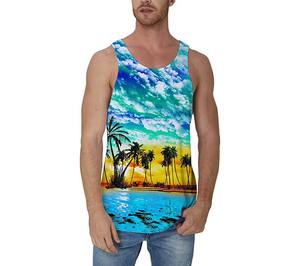 เสื้อกล้ามซับลิเมชั่นชายแบบเย็บใหม่  โลโก้/สีตามสั่ง  ป้องกันรอยยับ ระบายอากาศได้ดี คุณภาพพรีเมียม เสื้อกล้ามซับลิเมชั่นชาย - Product Image 2