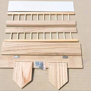 Mangeoire en bois pour pigeons, distributeur de nourriture à faible gaspillage pour volailles, poussins et oiseaux, mangeoire durable en bois pour oiseaux, fournitures pour animaux de compagnie - Product Image 5