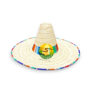 Chapeau Sombrero Mexicain Fiesta Taille Unique Costume Chapeau de Paille Multicolore à Grand Bord Nouveaux Designs d'Usine - Product Image 2