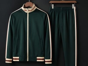 Unisex Green <b>Track</b> <b>Jacket</b> Full Sleeve Zipper Sporty Style Turn-down Collar Striped Side Pockets Breathable Polyester Autumn Wear - Product Image 4