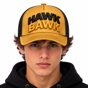 Casquette unisexe à dos en maille, fermeture à pression réglable, casquette décontractée pour l'extérieur, design bicolore, finition lisse, ajustement flexible - Product Image 1