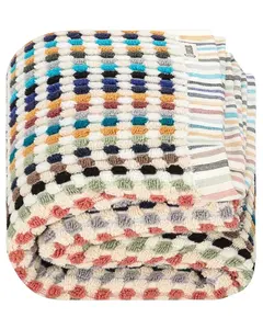 Stripe Polka Dot XL Bath Towel 100% Combed Cotton 2 ply Raised Terry Custom Design 630 GSM Yarn Dye Stripe with Binding Edge