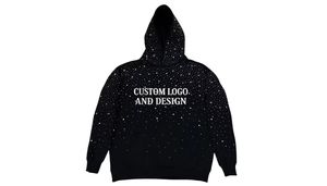 Fabricante de sudaderas personalizadas con pedrería, de corte oversize y holgado con hombros caídos, en felpa de algodón de bajo gramaje, con lavado vintage, estampado y bordado - Product Image 5