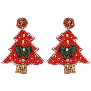 Ethnic Style Beaded Embroidery <b>Earrings</b> Made From 100% Glass Beads For Women Who Love Eye Catching Festival Jewelry - Product Image 1
