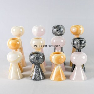 Juego de Portavelas de Latón Negro con Detalles de Esferas Doradas para Decoración de Mesa en Hogares y Hoteles al Precio Más Bajo - Product Image 5