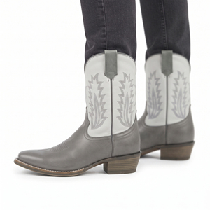 Botas Vaqueras de Cuero para Hombre, con Bordado Artístico, Punta Cuadrada, Invierno, Logotipo Personalizado, Hechas a Mano, Alta Calidad - Product Image 1