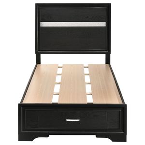 Letto a pannelli con contenitore Urbana Twin in nero, elegante e funzionale per la camera da letto - Product Image 3