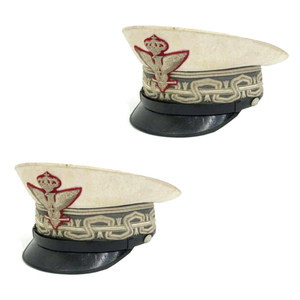 Gorra de Visera Bordada con Bullion Blanco y Emblema de Águila Dorada, Sombrero Formal para Hombre, 56-58CM, Hecho a Mano para Uso Profesional - Product Image 4