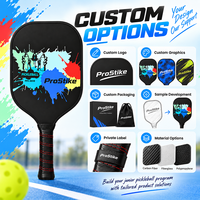 Raquette de pickleball T300 en fibre de carbone pour l'entraînement des juniors, écoles, clubs, logo personnalisé, OEM/ODM, marque privée, vente en gros