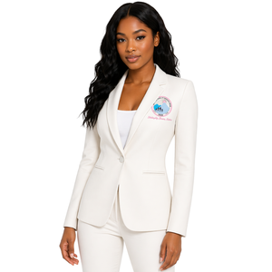 Blazer Jack and Jill para Mujer, Chaqueta Blanca Entallada, Elegante, Formal, para Oficina, Corte Estructurado, Estilo Profesional - Product Image 4