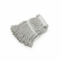 Balai à poussière en coton commercial réutilisable pour sols plats, avec long manche métallique, auto-essoreur, style industriel, haute absorption