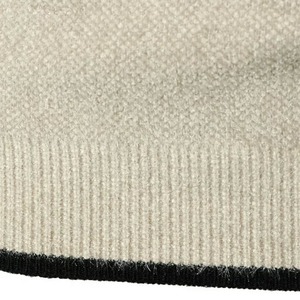 Men's Beige Argyle Knitted <b>Pullover</b> <b>Sweater</b> With Black Diamond Pattern Regular Sleeve Autumn Wear <b>Sweater</b> - Product Image 4