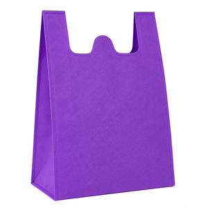 Sac de transport découpé en W pour emballage de détail, sac promotionnel pour événements, sac de courses - Product Image 1