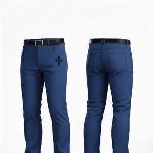 กางเกงยีนส์ผู้ชายคุณภาพสูง น้ำหนักเบา ระบายอากาศได้ดี เหมาะสำหรับฤดูร้อน ผ้าฝ้าย 100% ทรงตรงกลางลำตัว สวมใส่สบาย ล้างทำความสะอาดได้ รุ่น RIVIAN แบบสั่งทำพิเศษ - Product Image 6