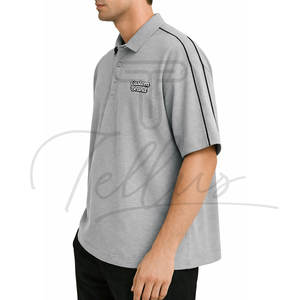 T-shirt en coton pour homme, nouvelle mode été, décontracté, sport, manches courtes, épaules tombantes, respirant, polos pour homme - Product Image 4