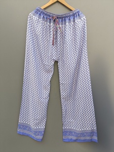 Ensemble pyjama palazzo en mousseline florale à manches cloche et col en V pour femme, tenue de nuit respirante, tunique à nouer devant, cadeau pour elle - Product Image 6