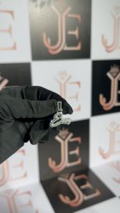 Colgante con Nombre Personalizado 'EARR' con Moissanita, Joyería Hiphop Clásica Completamente Adornada con Piedras Brillantes en Plata de Ley 925 - Product Image 5