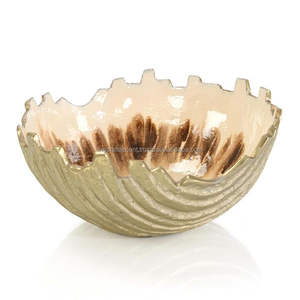 Cuenco de metal y para servir al por mayor, cuenco y vajilla decorativos de aluminio dorado personalizados, bandeja de fruta de aluminio de lujo para el hogar y la cocina - Product Image 5